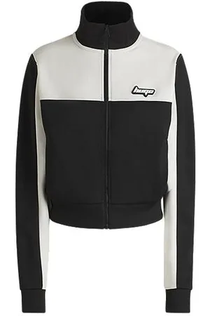 HUGO BOSS Sweatshirt im Retro-Look mit Reißverschluss und Colour-Block-Design