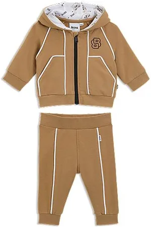 HUGO BOSS Baby-Trainingsanzug aus Stretch-Baumwolle mit Monogramm-Details