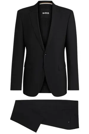 HUGO BOSS Regular-Fit Anzug aus elastischer Schurwolle