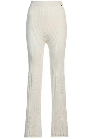 HUGO BOSS Gestrickte Hose aus Stretch-Gewebe mit verschiedenen Strukturen