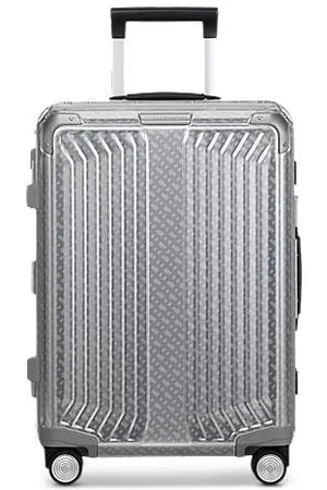 HUGO BOSS X Samsonite Handgepäcktrolley aus silberfarbenem Aluminium 55 cm