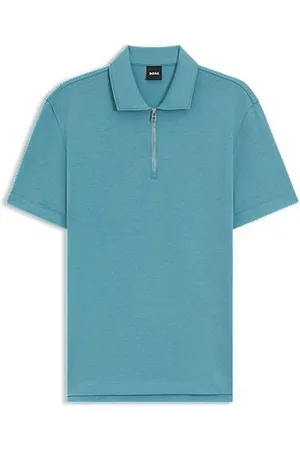 HUGO BOSS Poloshirt aus Piqué mit Reißverschluss am Kragen