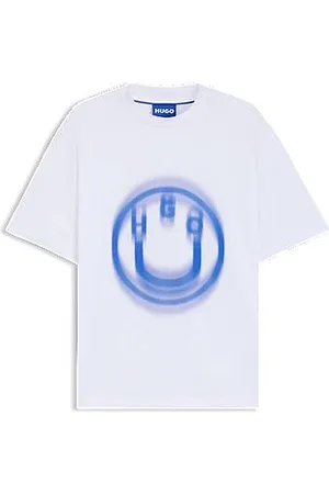 HUGO BOSS All-gender T-Shirt mit Blurred-Logo-Print
