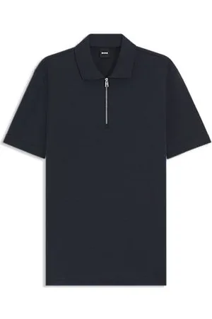 HUGO BOSS Poloshirt aus Piqué mit Reißverschluss am Kragen