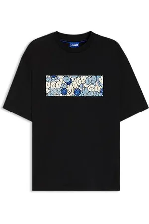 HUGO BOSS T-Shirt aus Baumwoll-Jersey mit Logo-Artwork-Print