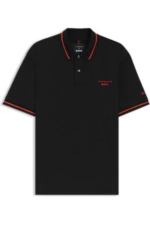 HUGO BOSS Porsche x Poloshirt aus Baumwolle mit Feuchtigkeitsregulierung