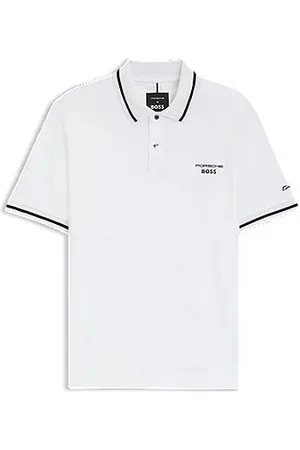 HUGO BOSS Porsche x Poloshirt aus Baumwolle mit Feuchtigkeitsregulierung