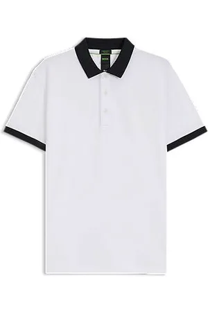 HUGO BOSS Feuchtigkeitsableitendes Poloshirt aus elastischem Baumwoll-Mix mit Piqué-Struktur