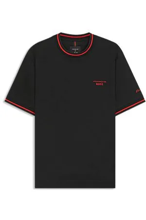 HUGO BOSS Porsche x T-Shirt aus Baumwolle mit feuchtigkeitsregulierendem Finish