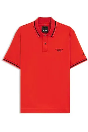 HUGO BOSS Porsche x Poloshirt aus Baumwolle mit Feuchtigkeitsregulierung