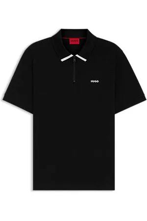 HUGO BOSS Poloshirt aus Baumwoll-Piqué mit Kontrast-Logo