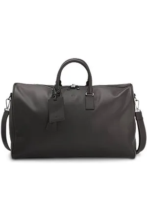 HUGO BOSS BECKHAM x Weekender aus genarbtem Leder mit Adressanhänger