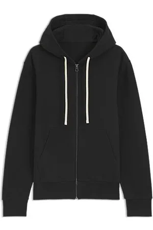 HUGO BOSS BECKHAM x Hoodie aus merzerisiertem Baumwoll-Mix mit Terry-Struktur und Reißverschluss