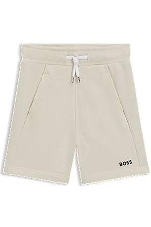 HUGO BOSS Kids-Fleece-Shorts aus Baumwoll-Mix mit Logo-Print