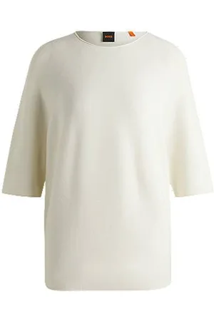 HUGO BOSS Nahtloser Pullover aus strukturiertem Strick