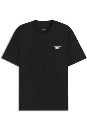 HUGO BOSS Porsche x T-Shirt aus merzerisierter Baumwolle mit Targa-Artwork