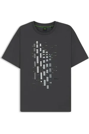 HUGO BOSS T-Shirt aus Stretch-Baumwolle mit geometrischem Print