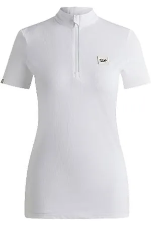 HUGO BOSS Reitsport-Turnierhemd aus geripptem Stretch-Gewebe