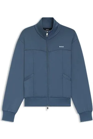 HUGO BOSS Sweatjacke mit Kontrast-Logo