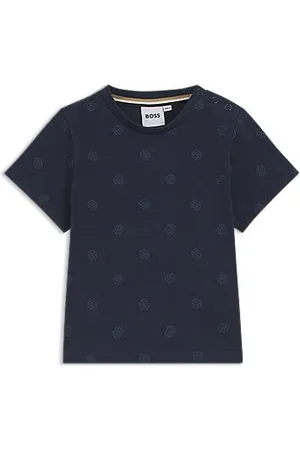 HUGO BOSS Kids-T-Shirt aus Baumwolle mit durchgehenden Double-B-Monogrammen