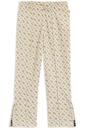 HUGO BOSS Kids-Jogginghose mit Monogramm-Print und Reißverschlüssen am Saum