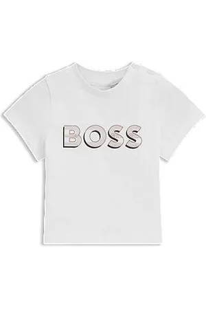 HUGO BOSS Baby-T-Shirt aus Stretch-Baumwolle mit Logo-Artwork