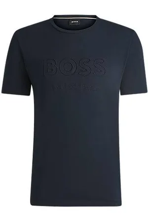 HUGO BOSS Reitsport-T-Shirt aus Stretch-Baumwolle mit Logo-Stickerei