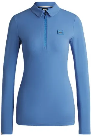 HUGO BOSS Reitsport-Trainingshemd aus Stretch-Piqué