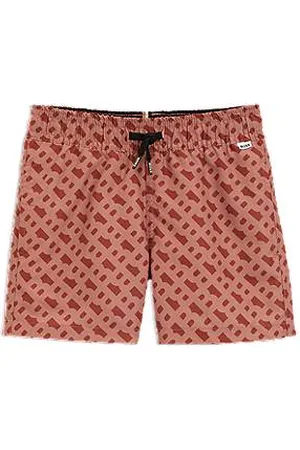 HUGO BOSS Kids-Badeshorts mit Monogramm-Print