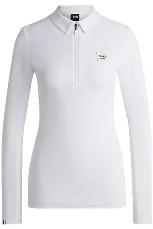 HUGO BOSS Reitsport-Trainingshemd aus Stretch-Piqué