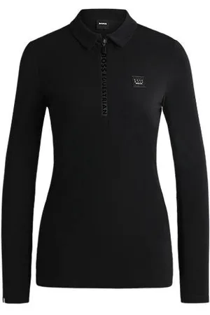 HUGO BOSS Reitsport-Trainingshemd aus Stretch-Piqué