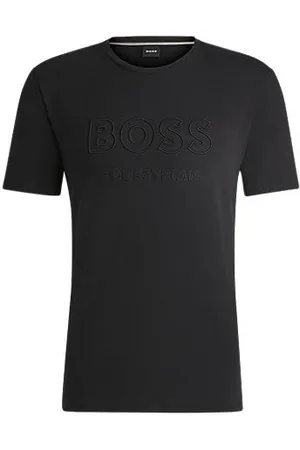 HUGO BOSS Reitsport-T-Shirt aus Stretch-Baumwolle mit Logo-Stickerei
