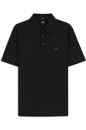 HUGO BOSS Poloshirt aus merzerisierter Baumwolle mit Double-B-Monogramm