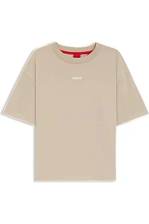 HUGO BOSS Relaxed-Fit T-Shirt aus softem Jersey mit kontrastfarbenem Logo