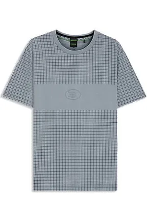 HUGO BOSS T-Shirt aus Pima-Baumwolle mit Karo-Print