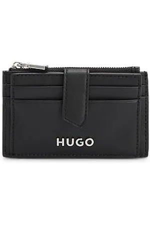 HUGO BOSS Kartenetui aus Kunstleder mit Logo-Schriftzug