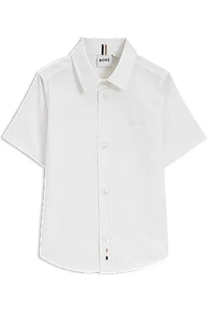HUGO BOSS Regular-Fit Kids-Hemd aus Oxford-Baumwolle