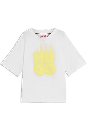 HUGO BOSS Kids-T-Shirt aus Baumwolle mit Flame-Logo
