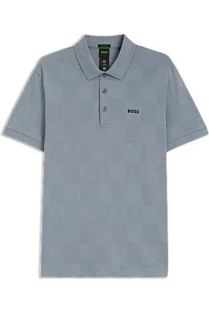HUGO BOSS Poloshirt aus Baumwolle mit Jacquard-Struktur und Bodymapping-Design