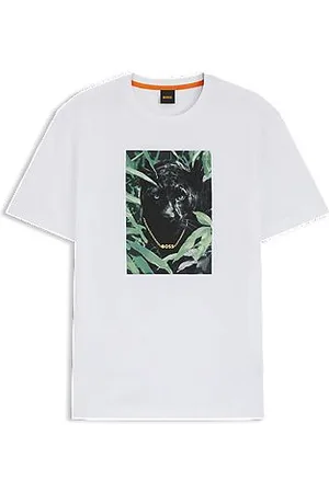 HUGO BOSS T-Shirt aus Baumwoll-Jersey mit Animal-Grafik