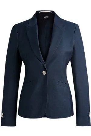 HUGO BOSS Slim-Fit Blazer aus Schurwoll-Twill in Denim-Optik