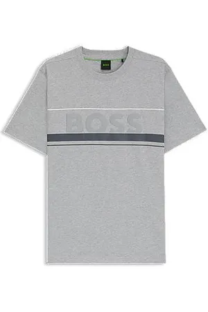 HUGO BOSS T-Shirt aus Baumwoll-Jersey mit Streifen und Logo