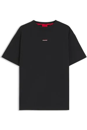 HUGO BOSS Relaxed-Fit Pyjama-Shirt aus Baumwolle mit Logo-Print