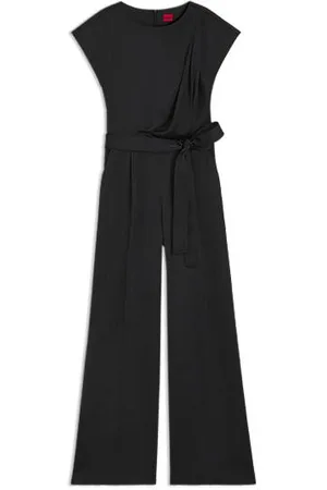HUGO BOSS Overall aus softem Satin mit Gürtel