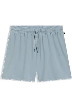 HUGO BOSS Pyjama-Shorts aus Stretch-Baumwolle mit Tunnelzug und Logo-Print