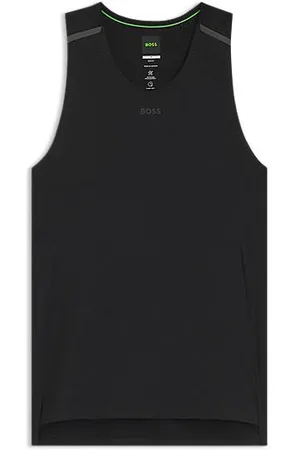 HUGO BOSS Active Tanktop aus Mesh-Jersey mit dekorativen reflektierenden Details