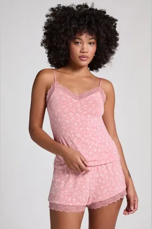 Hunkemöller Spitzenbesetztes Jersey Pyjama-Set