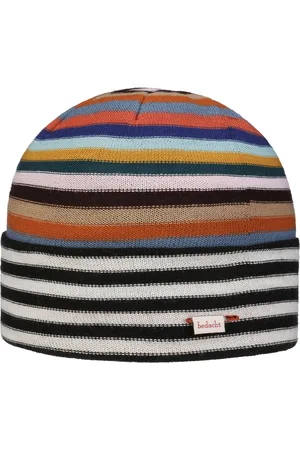 bedacht Colour Stripes Wollm?tze Winterm?tze Beanie Umschlagm?tze