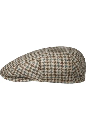 Stetson Kent Tricolour Houndstooth Flatcap Schirmm?tze Schieberm?tze