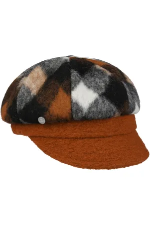 Lierys Kilena Wool Check Ballonm?tze Schirmm?tze Schildm?tze Newsboy Cap